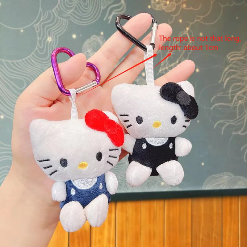 10cm Plush Stuffed Soft Doll Keychain Cartoon Hello Kitty Plushies Bag Pendant Accessories Girls Gift Kids Toys