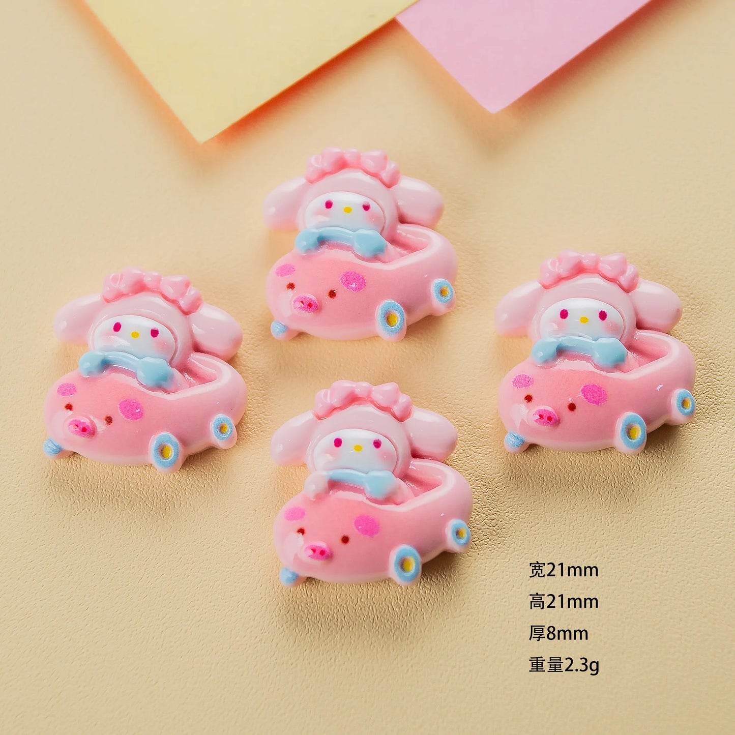 10pcs Hello Kitty Cartoon Resin Flatback Cabochon for Diy Jewelry Making Crafts Supplies Scrampbooking Embellishment Accessories