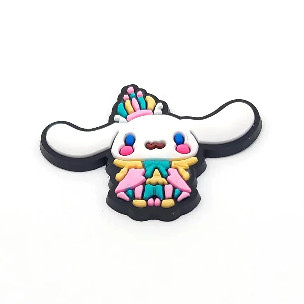 Hello Kitty Sanrio cartoon 1pcs cute shoe charms Accessories buckle clogs sandals pin decorate kids girls gift