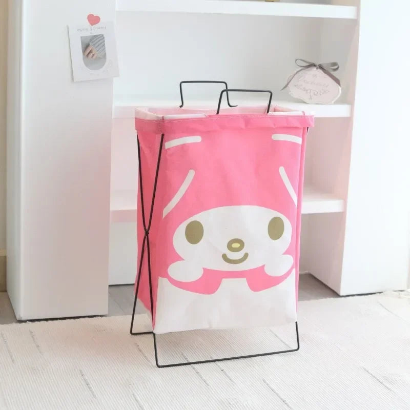 Hello Kitty Dirty Clothes Basket Storage Basket Large Capacity Dormitory Household Foldable Waterproof Dirty Clothes Basket