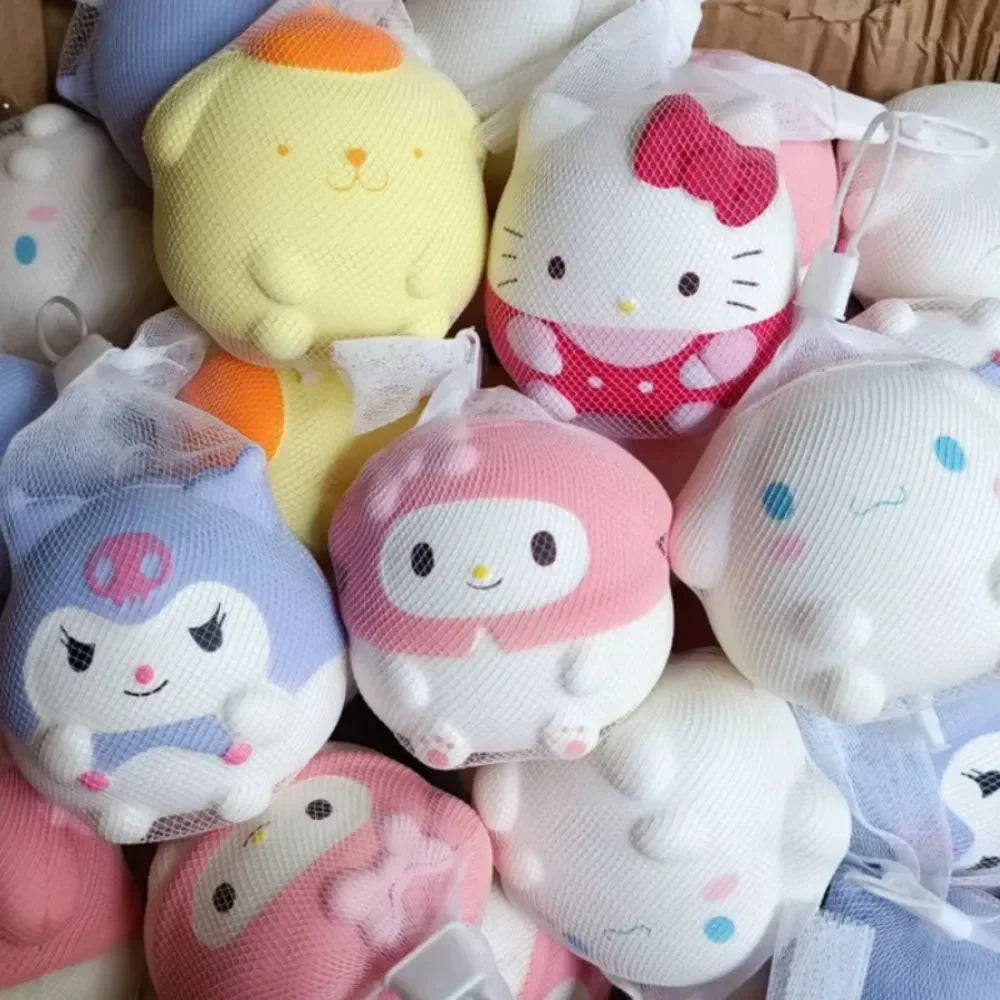 Kawaii Melody Decompression Kuromi Cinnamoroll Stress Relief Squishy Anime Cartoon Children's Hand Pinch Toy Healing Gift