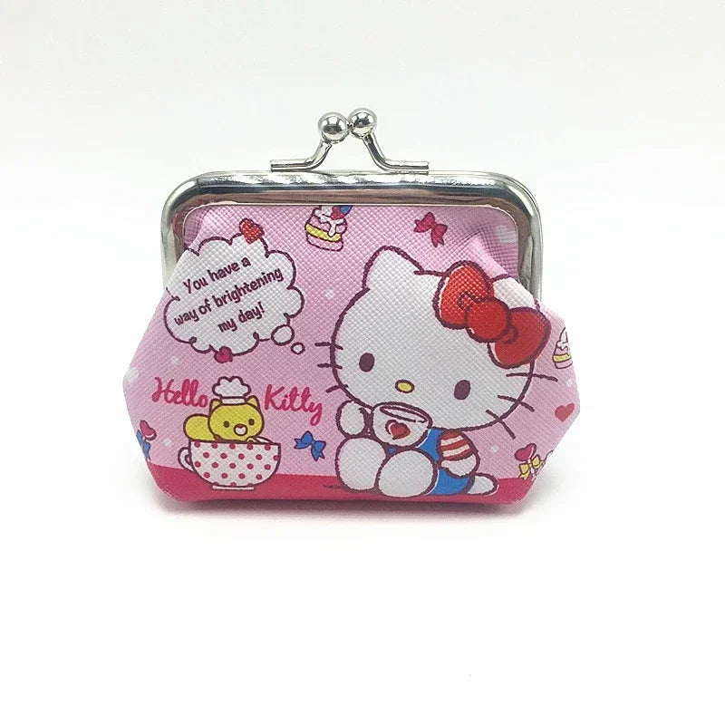 Hello Kitty Cartoon Coin Pouch Purse Creative Small Wallet My Melody Bags girls purse Kawaii Wallet Kid Purses