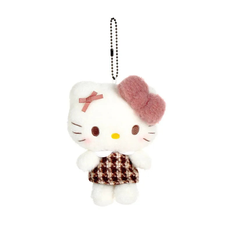 Kawaii Hello Kitty  Kuromi  Plush Doll Toys Pendant Cute Plush  Keychain Bag Pendant Christmas Gifts12CM