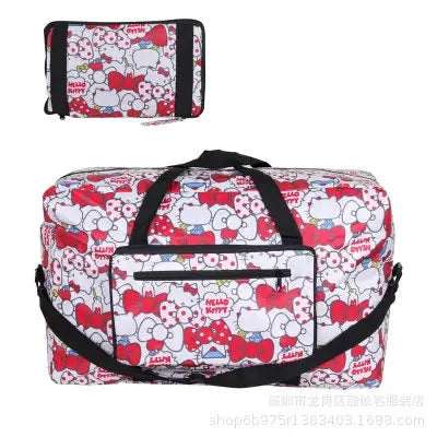 hello kitty handbag foldable luggage bag waterproof My Melody cartoon large travel storage bag messenger shoulder bag