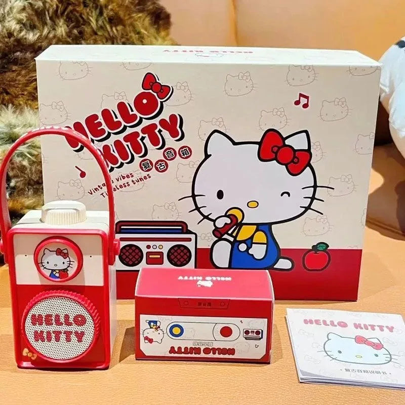 Hello Kitty Bluetooth Speakers MG21-39 Kawaii Retro Camera Audio Anime Action Figurine Decor Sound Box Hello Kitty Toys