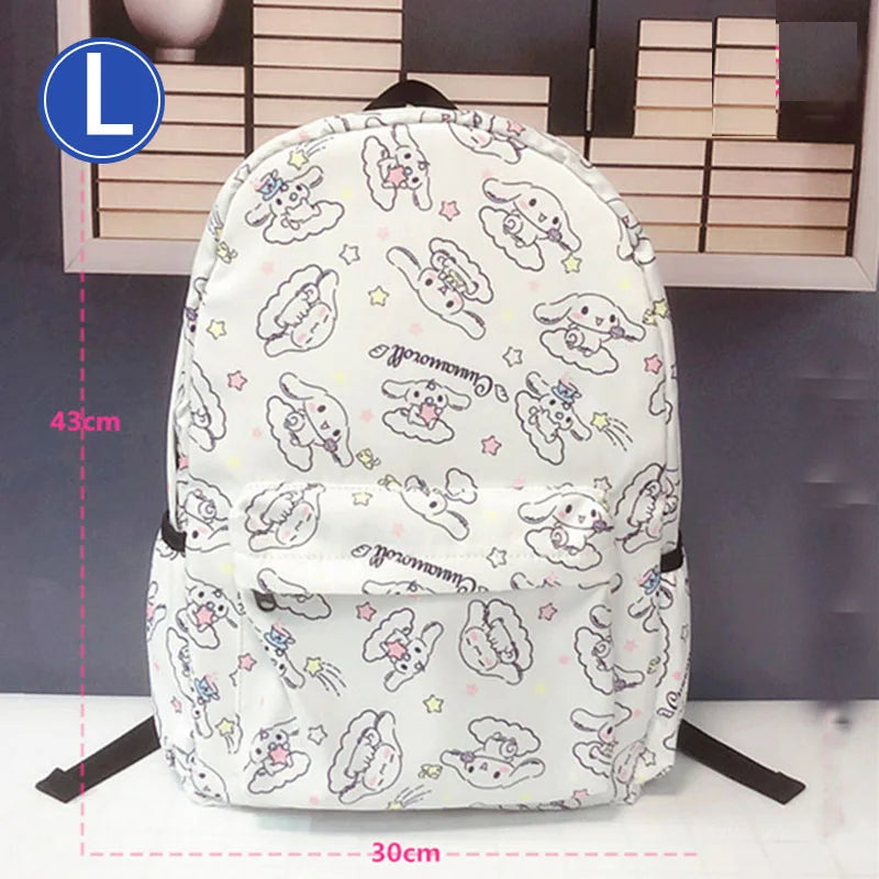 Kuromi hello kitty New Cute Backpack Large Capacity Student Schoolbag Shoulder Bag Girls Handbag Trip Storage Bag