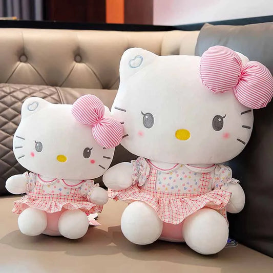 20/40cm Cute Plushies Hello Kitty Cat Dolls Pink Soft Stuffed Animal Pillow KT Cat Plush Toy Girl Birthday Gift