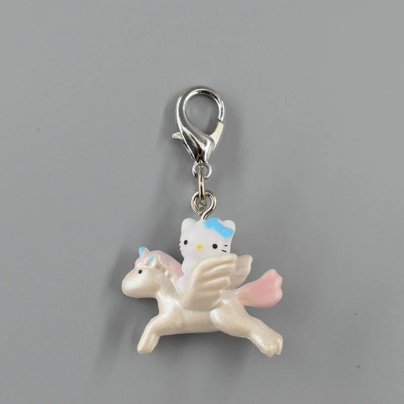 Kawaii Hello Kitty Toys Keyring Anime Cute Dress Up Gachupin Doll Y2K Keychain Pendant Accessories Gift