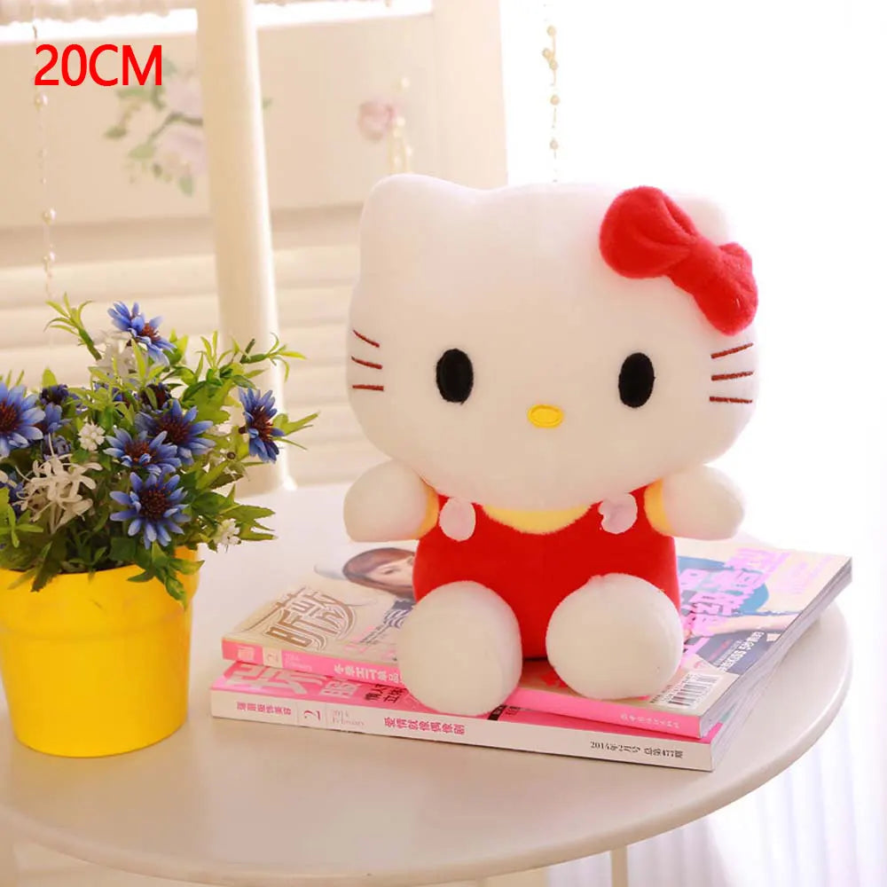 20cm Hello Kitty Plush Toys Cute Movie KT Cat Dolls Soft Stuffed kawaii Hello Kitty Toy Baby Christmas Gift