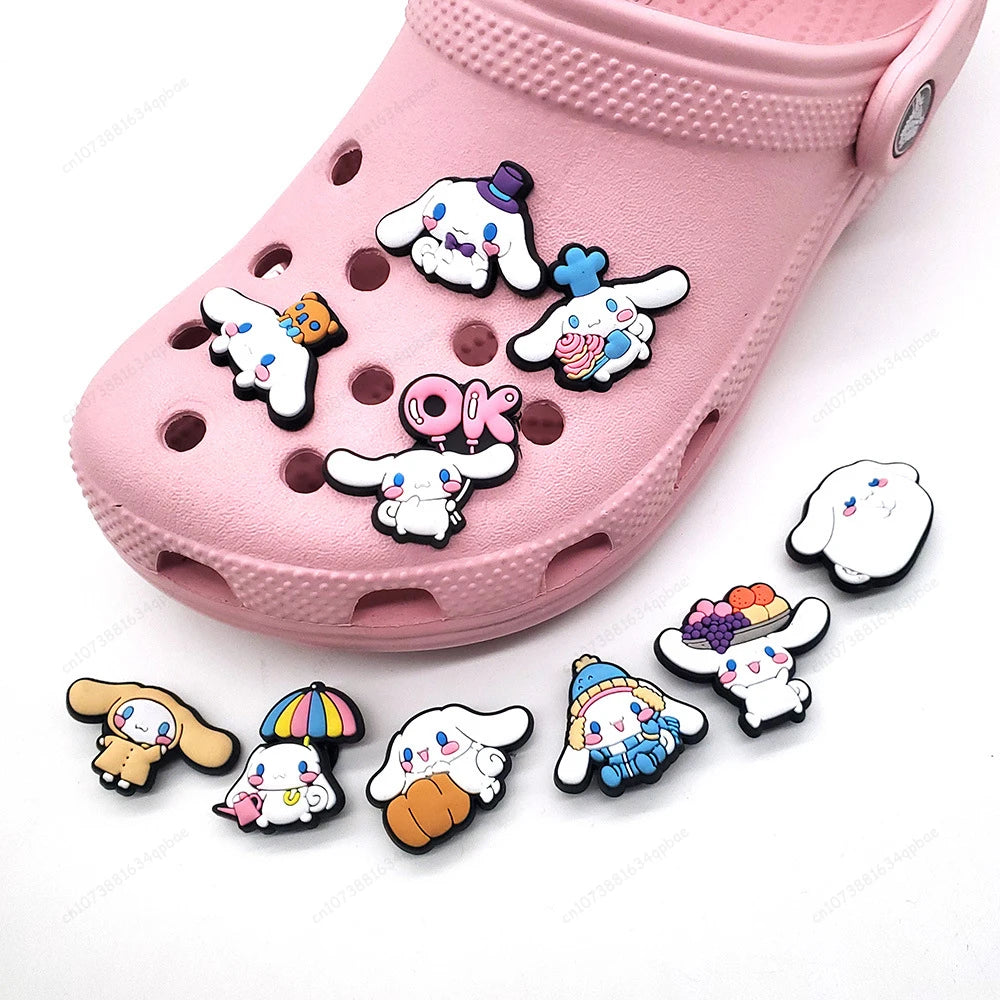 Shoe Charms Accessories 10Pcs Kuromi My Melody Charm Shoe Decration DIY Adult and Kid Sandals Shoe Accessories