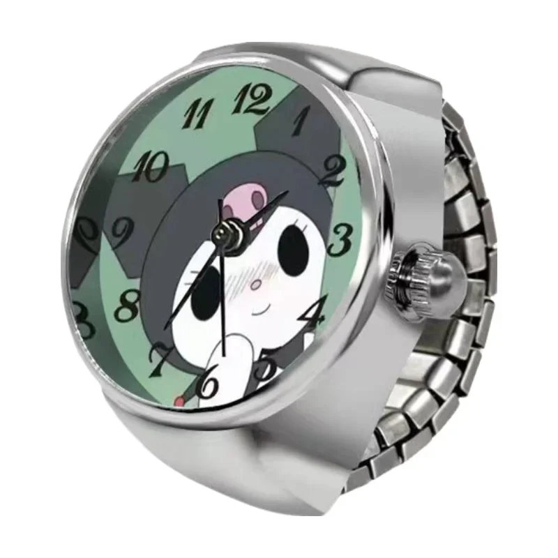 Hello Kitty Watch Ring, Cute Kt Cat Bow, Rhinestone Clock Ring, Girls Jewelry, Kids Gifts, Kawaii Toys