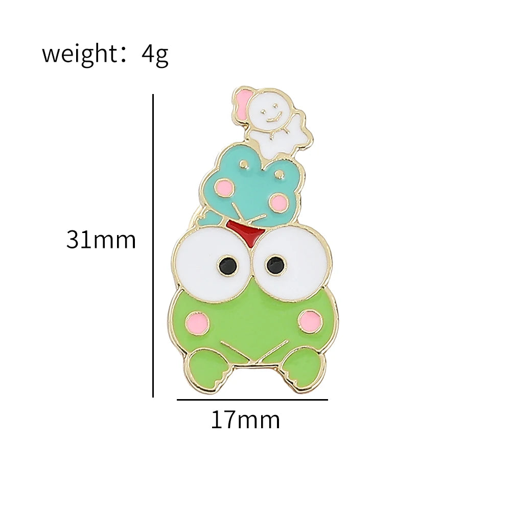 Anime Kitty Cat Enamel Brooch for Backpack Accessories Cute Kuromi Pochacco Metal Button Pins Jacket Badge Jewelry Accessories