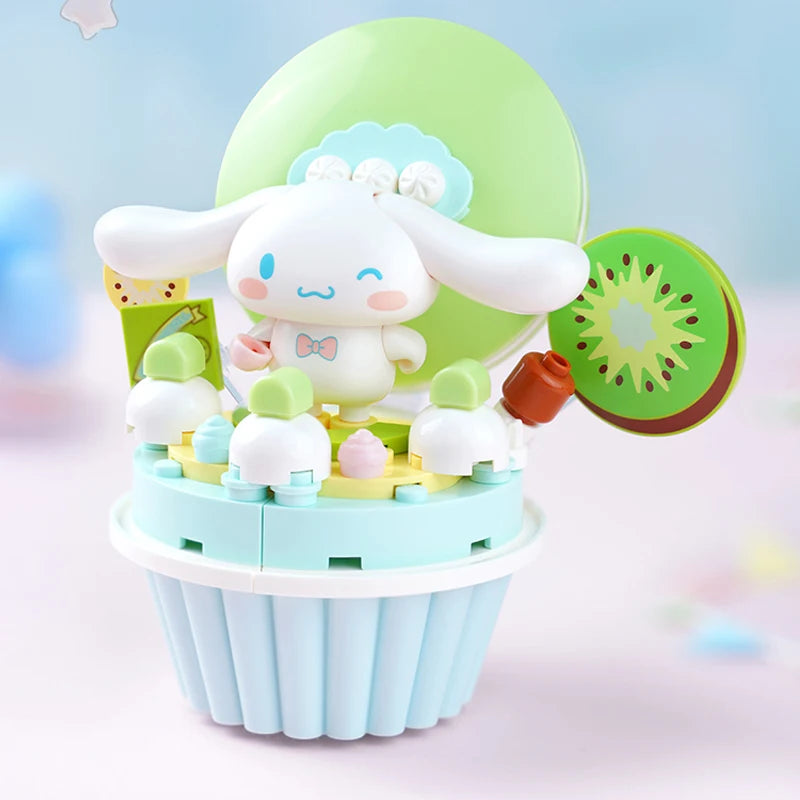 Kuromi Hellokitty Blocks Original Series Cartoon Cake Assembly Building Block Toys Cinnamoroll My Melody Girls Collection