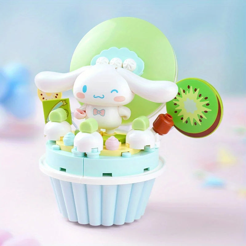 Kuromi Hellokitty Blocks Original Series Cartoon Cake Assembly Building Block Toys Cinnamoroll My Melody Girls Collection