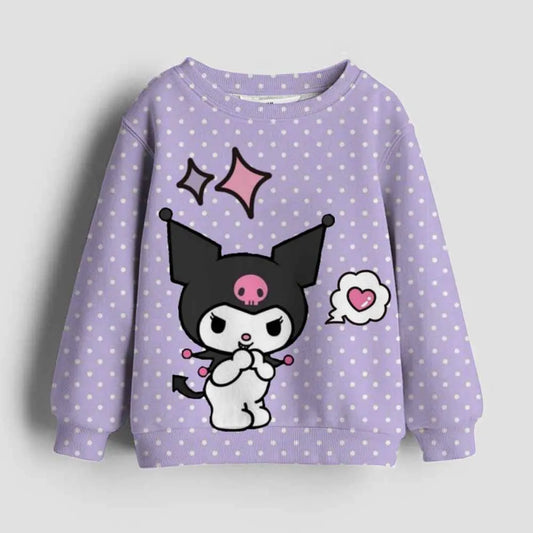 Hello Kitty kawaii children fashion girls autumn clothing baby girl sweatshirt Kuromi children's hoodie toddler casual sportswea