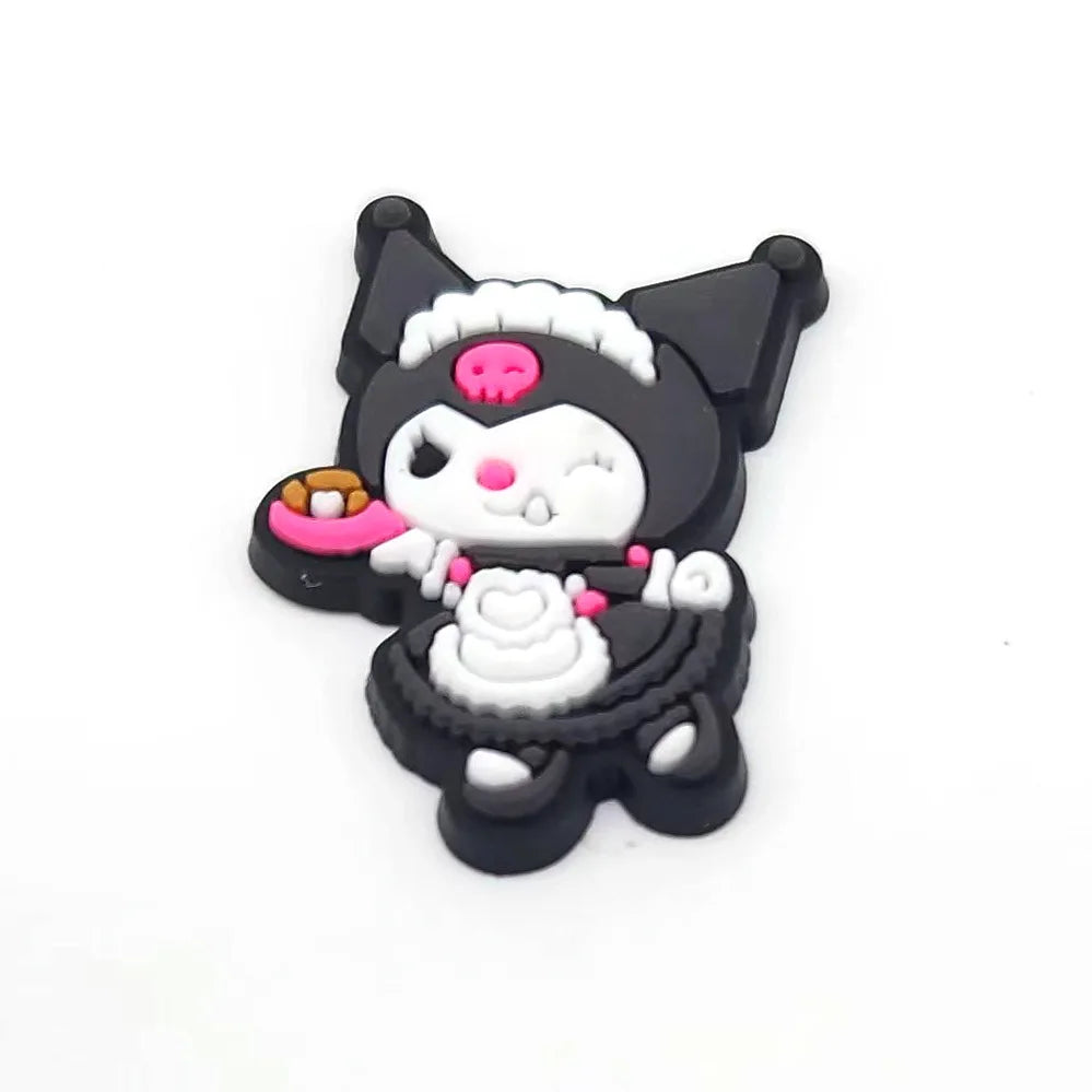 Hello Kitty Sanrio cartoon 1pcs cute shoe charms Accessories buckle clogs sandals pin decorate kids girls gift