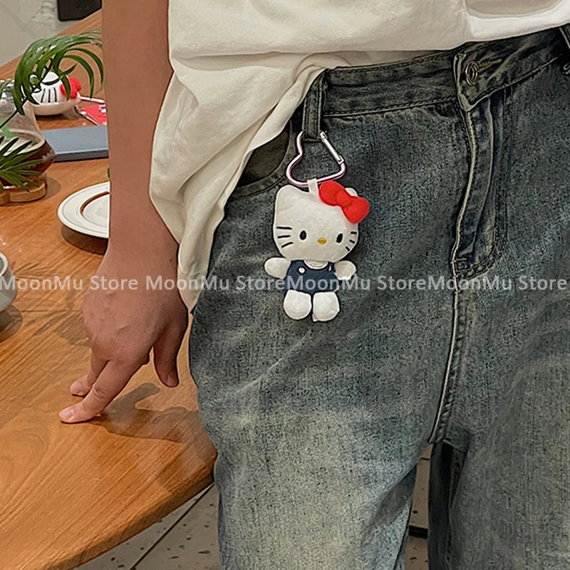 10cm Hello Kitty Plush Stuffed Soft Doll Keychain Cartoon Plushies Bag Pendant Accessories Girls Gift Kids Toys