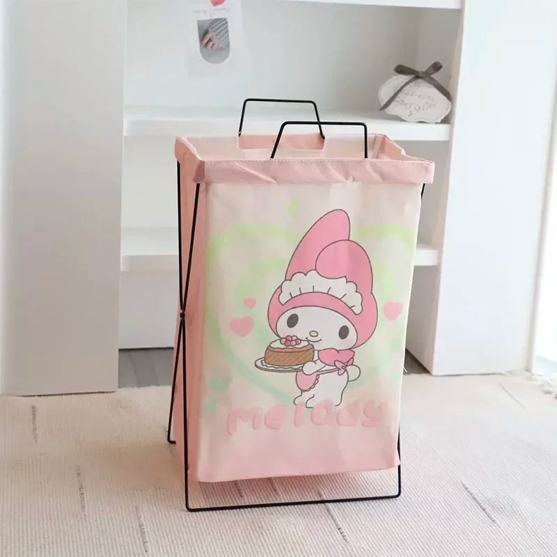 Hello Kitty Dirty Clothes Basket Storage Basket Large Capacity Dormitory Household Foldable Waterproof Dirty Clothes Basket