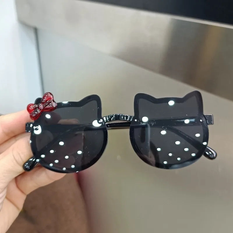 2025 New Sunglasses Kitty Sanrio Children Sunglasses Anti-UV Cute Super Cute Baby Glasses Essential Sunglasses for Outing Parties