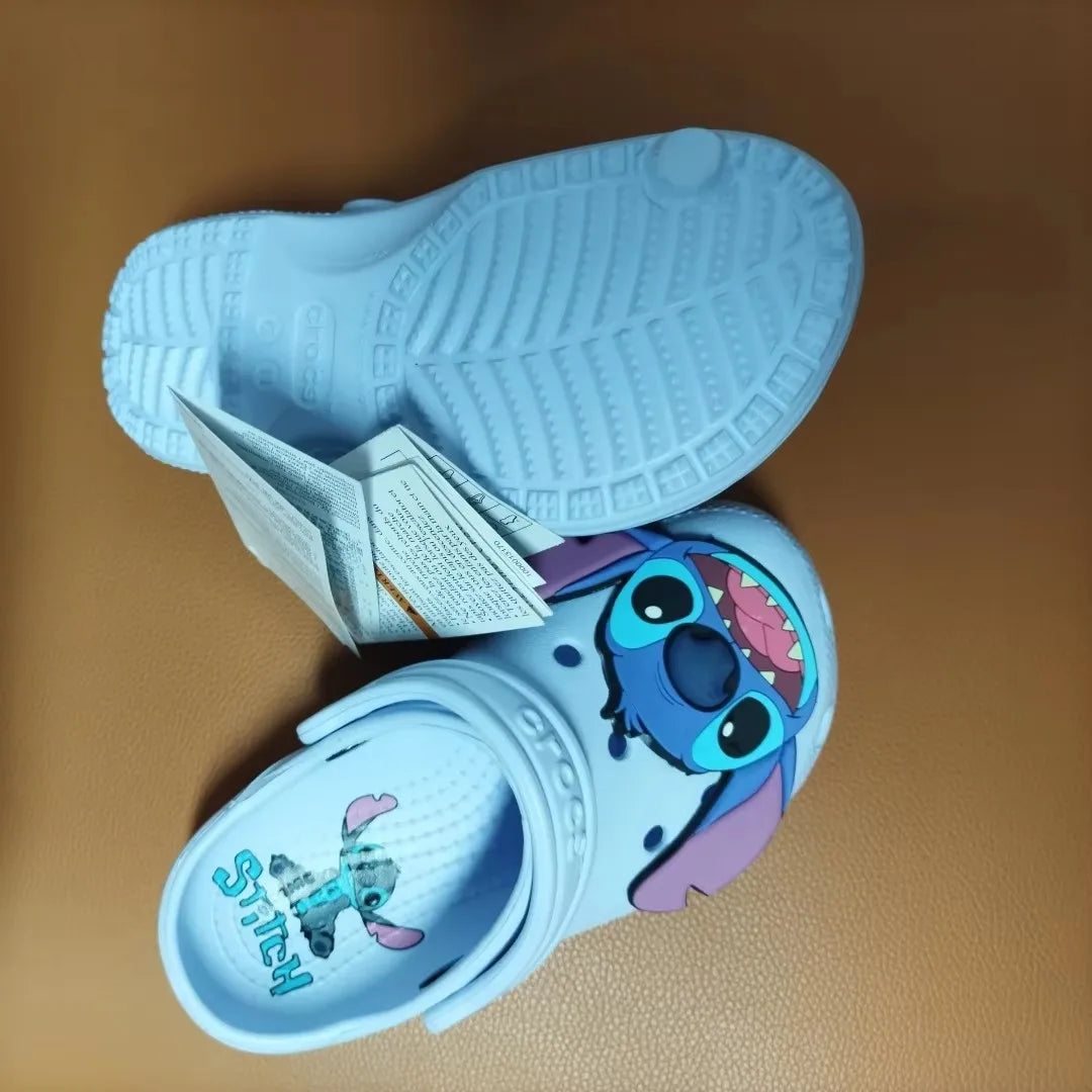 Hello kitty Kuromi Stitch Melody Summer Girls Cartoon Children Slippers Non-slip Soft-soled Wrap Toe Sandals Girl Gift