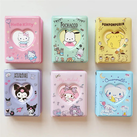 Kawaii Storage Photo Album Gift  Kuromi Cinnamoroll Truck Card Binder 3-Inch Card Holder Mini Toys Gift for Kids Anime