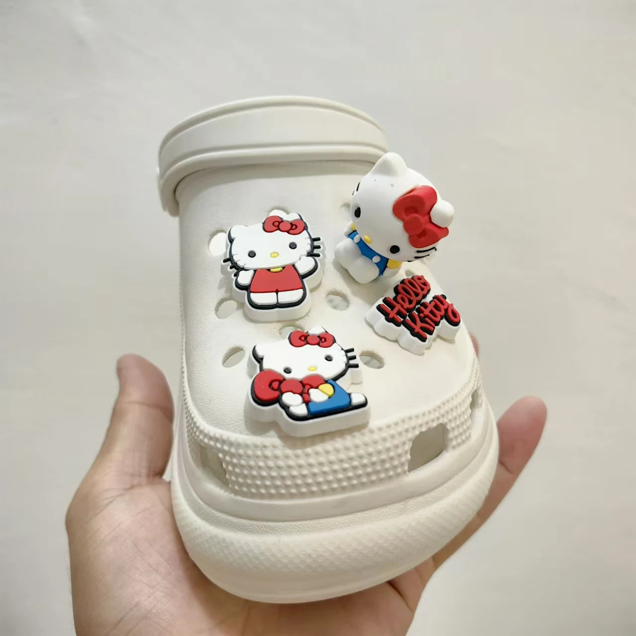 Hello Kitty Set Cartoon Series DIY Shoe charms garden Accessories buckle fit clogs sandals pin decorate Christmas gift