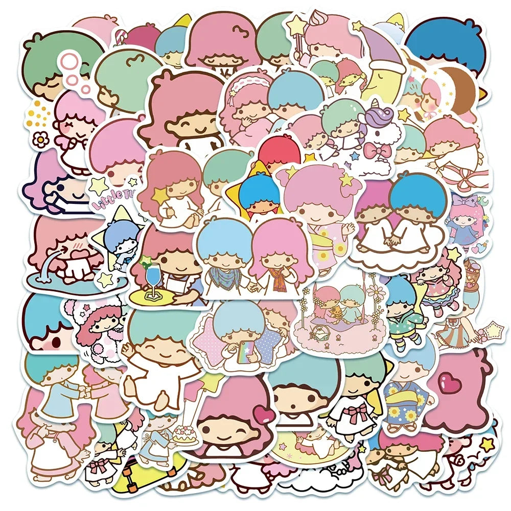 Kawaii Hello Kitty Stickers My Melody Kuromi Decals for Kids DIY Waterproof Laptop Phone Diary Cute Cartoon Sanrio Sticker Toy