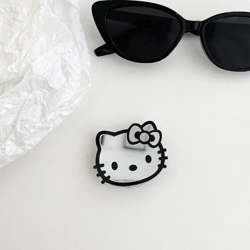 Hello Kitty Mobile Phone Holder Cute Anime Cartoon Scalable Portable IPhone Back Decoration Mirror Fashion Holiday Gifts