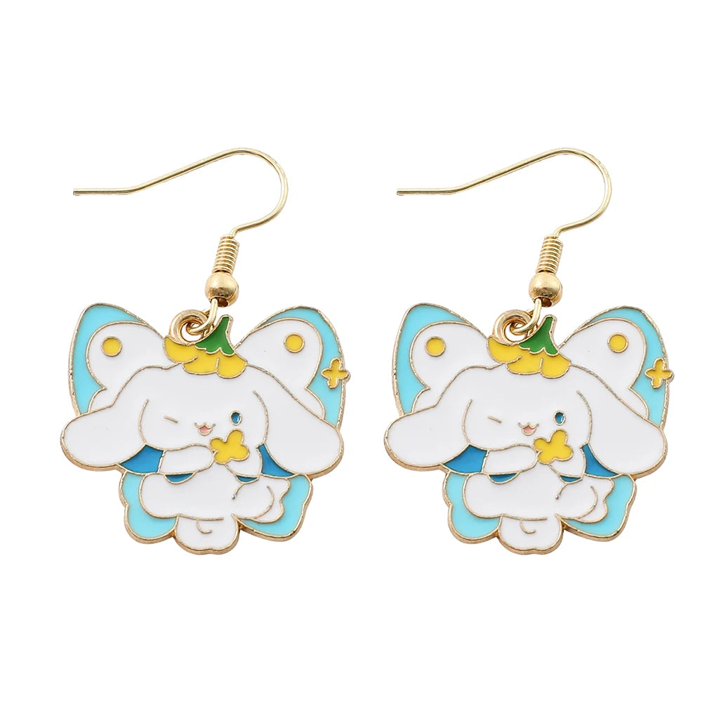 Cartoon Series Earrings kawaii My Melody Hello Kitty Earrings Girls Birthday Party Jewelry Accessories Gifts