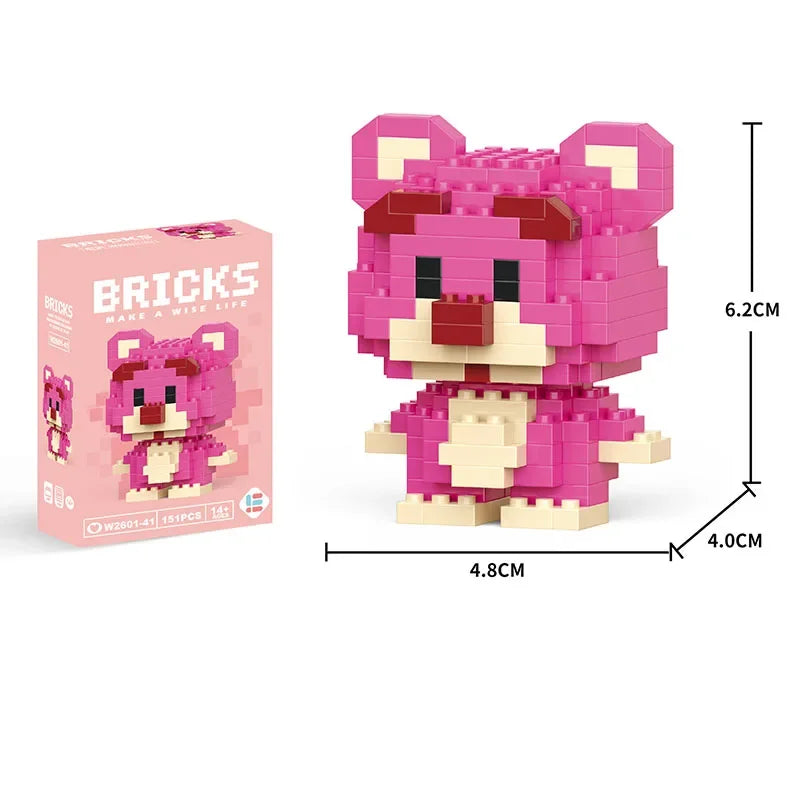 Hello Kitty Building Blocks Cartoon Character Melody Assembled Model building block Dolls Toys Children Gifts