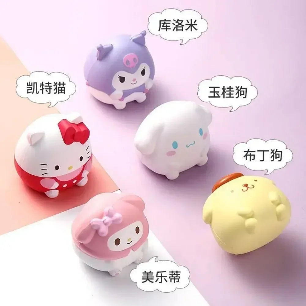 Kawaii Melody Decompression Kuromi Cinnamoroll Stress Relief Squishy Anime Cartoon Children's Hand Pinch Toy Healing Gift