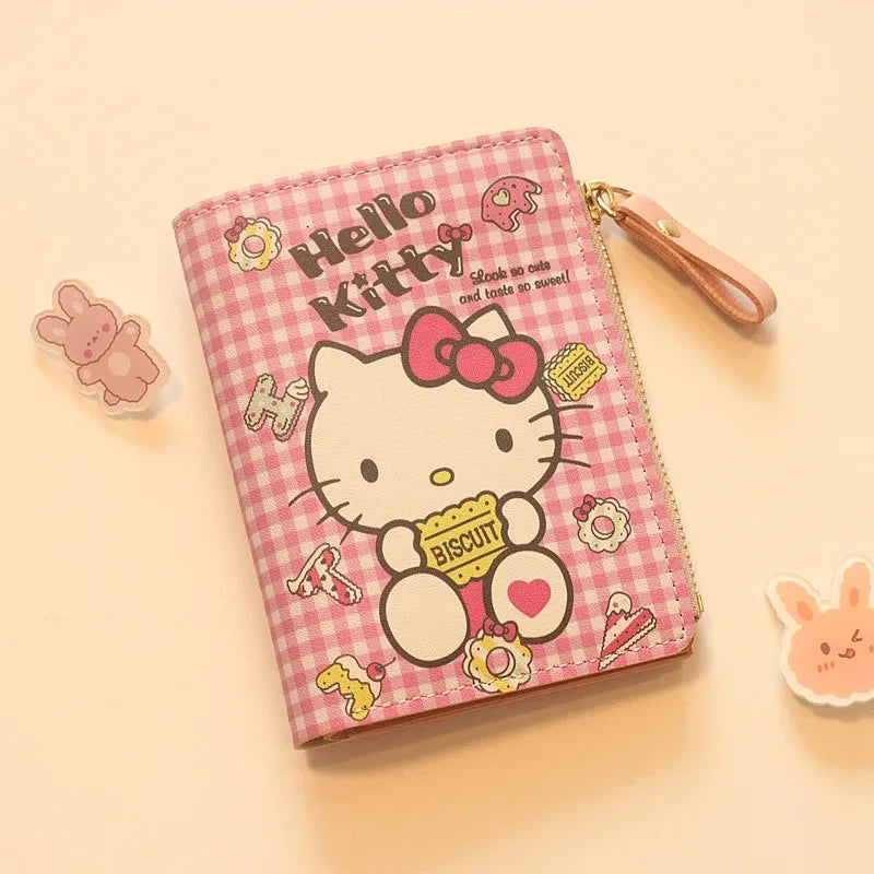 Cute Wallet Hello Kitty Coin Purse Kawaii Leather Card Holder Women Pu Casual Money Card Bag Kids Birthday Gift for Girls