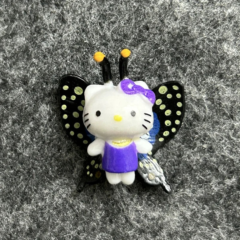 Anime Mini Hello Kitty Sitting Fluorescent Rabbit Pegasus DIY Patch Material Accessories Hairpin Accessories Doll Handmade Toys