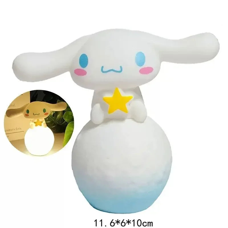 Hello Kitty Night Light Luminous Children's Toy Bedside Lamp Anime Cartoon Kuromi Cinnamoroll Cute Children's Gift