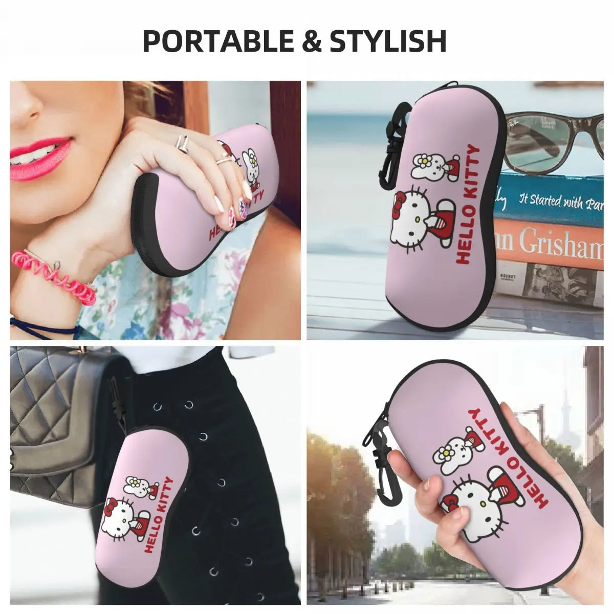 Hello Kitty Glasses Case Girls Waterproof Zipper Sunglasses Storage Box Harajuku Eyeglasses Box