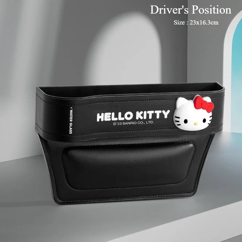 Hello Kitty Car Crevice Storage Box Multifunctional Cartoon Car Seat Clip Organizer Kawaii Sanrio Seat Gap Filler Organizer