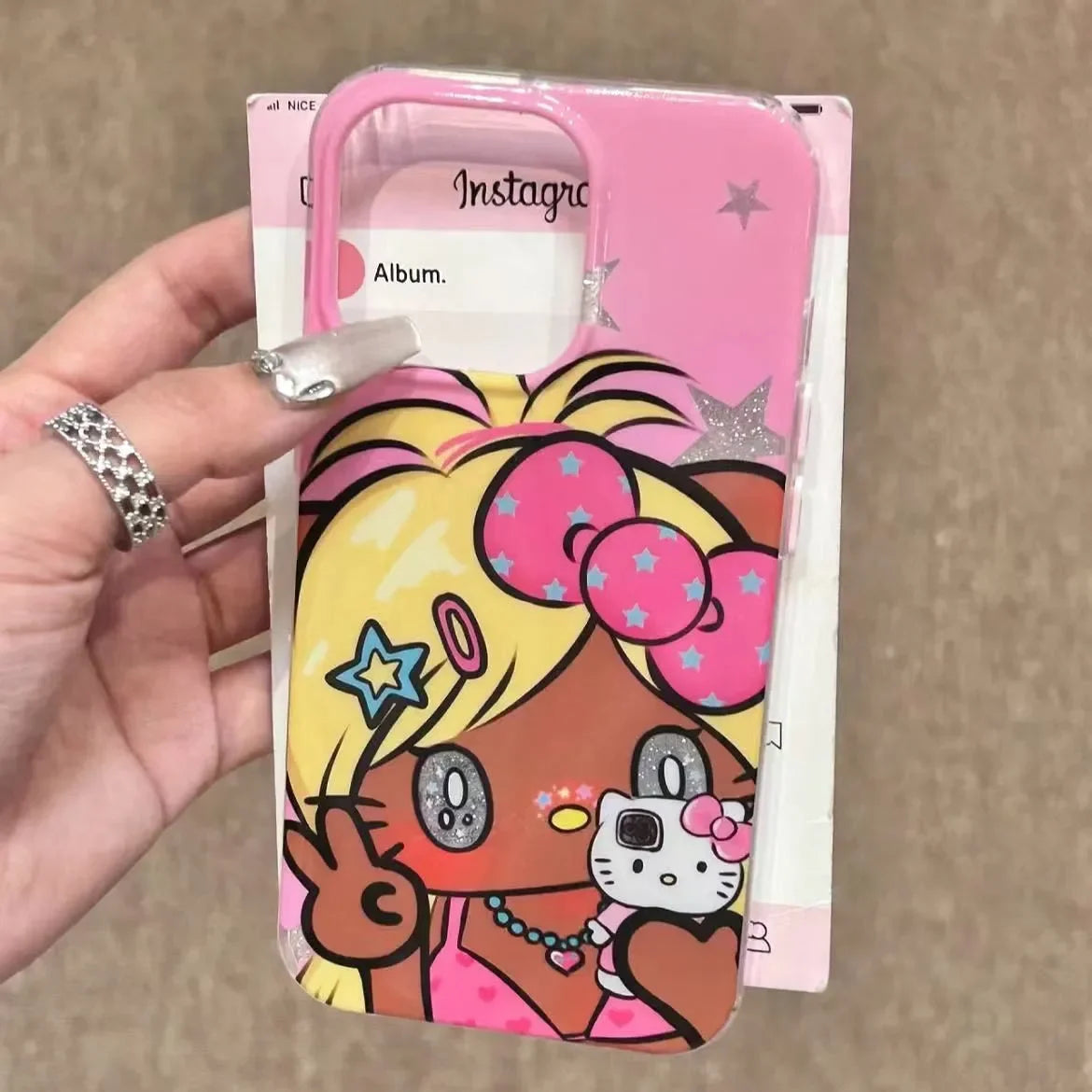 Kawaii Hello Kitty Phone Case For iPhone 16 Pro Max 15 14 13 12 11 XR XS Max 7 8 PLUS Y2K Cartoon Anime Soft Phone Case