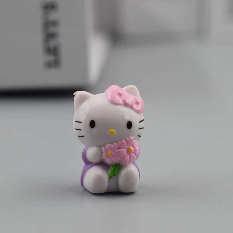 Kawaii Hello Kitty Toys Keyring Anime Cute Dress Up Doll Y2K Keychain Pendant Accessories Gift