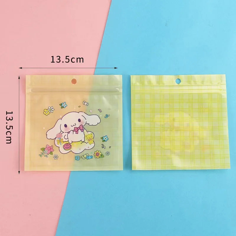 hello kitty my melody cartoon kuromi ziplock bag candy snack packaging bag storage sealed bag gift wholesale