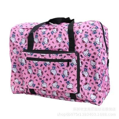 hello kitty handbag foldable luggage bag waterproof My Melody cartoon large travel storage bag messenger shoulder bag