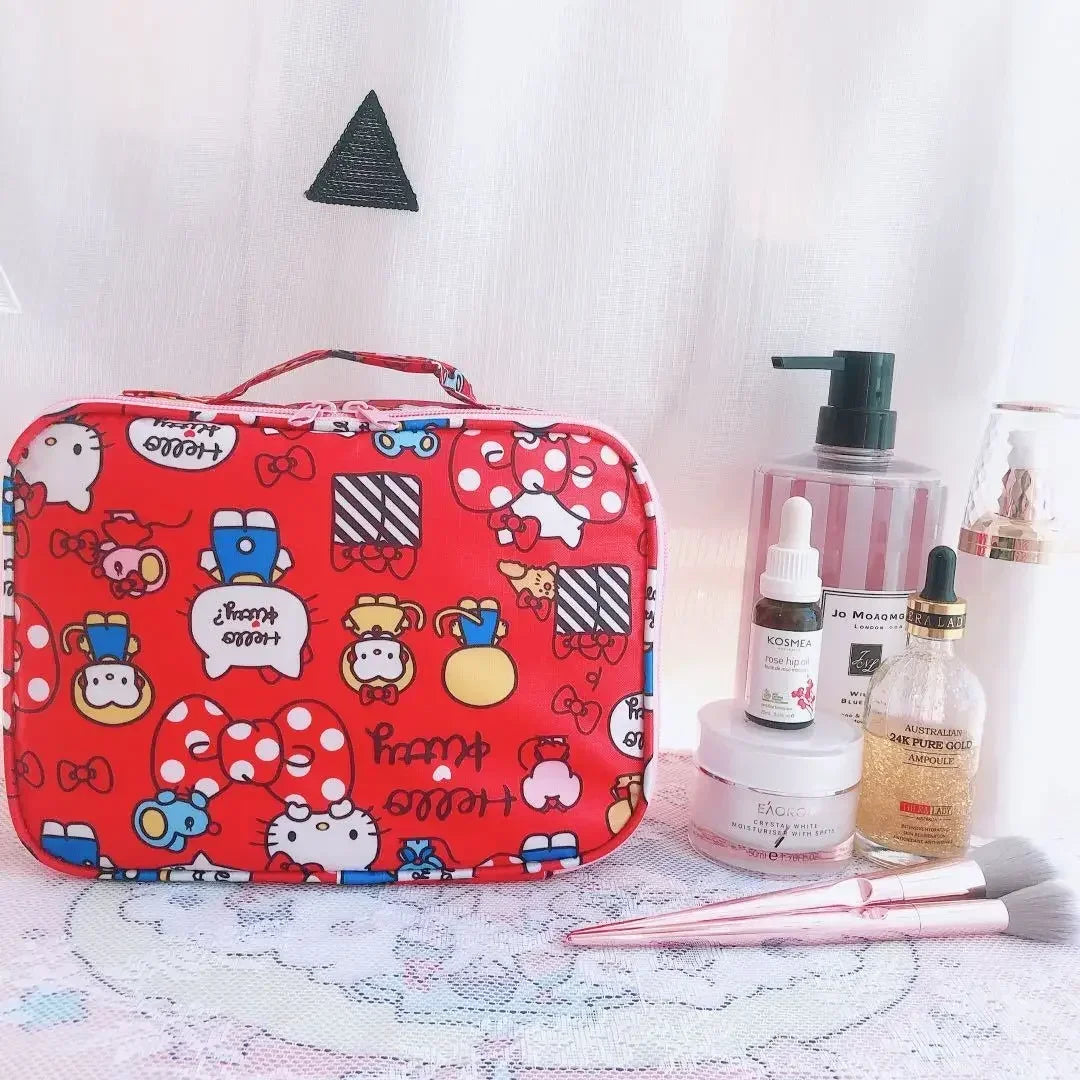 Hello Kitty Handbag Cartoon Waterproof Cosmetic Bag My Melody Travel Bag Toiletry Bag Storage Bag