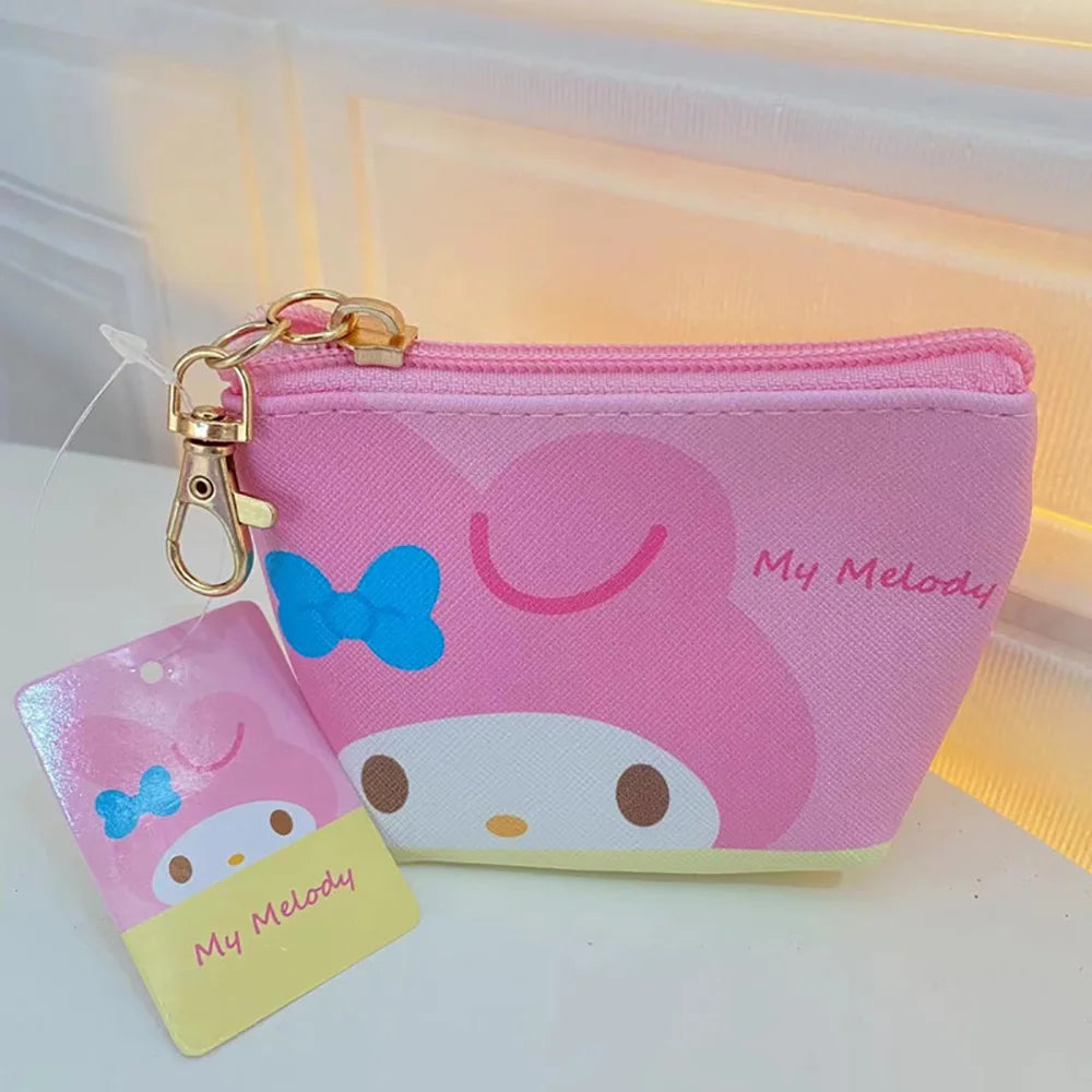 Keychain Purse Portable Cartoon Pouch Mini Waterproof Coin Pocket Key Earphone Storage Bag ID Card Holder Backpack Pendant