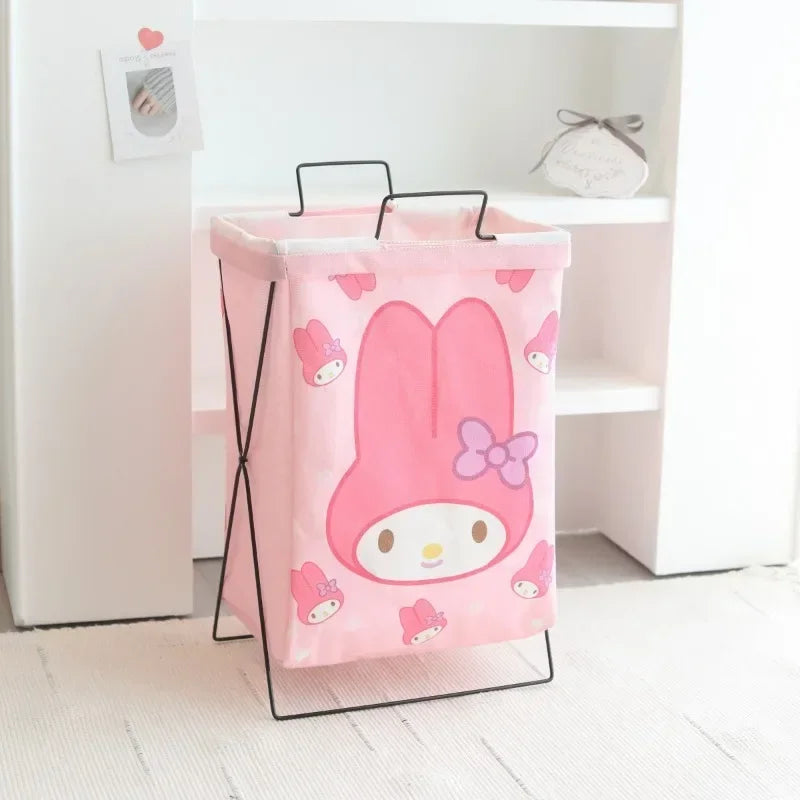 Hello Kitty Dirty Clothes Basket Storage Basket Large Capacity Dormitory Household Foldable Waterproof Dirty Clothes Basket