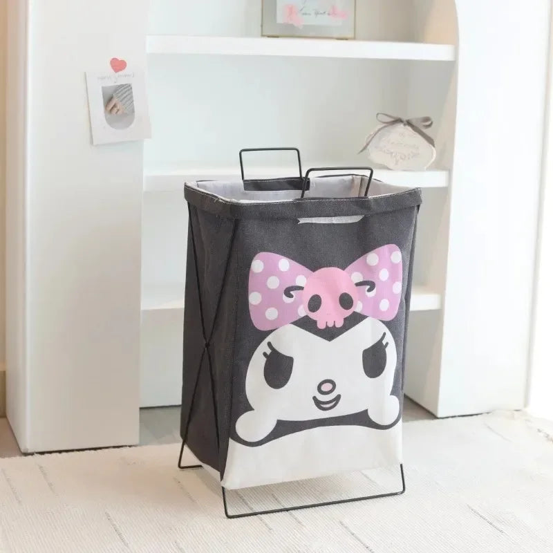 Hello Kitty Dirty Clothes Basket Storage Basket Large Capacity Dormitory Household Foldable Waterproof Dirty Clothes Basket