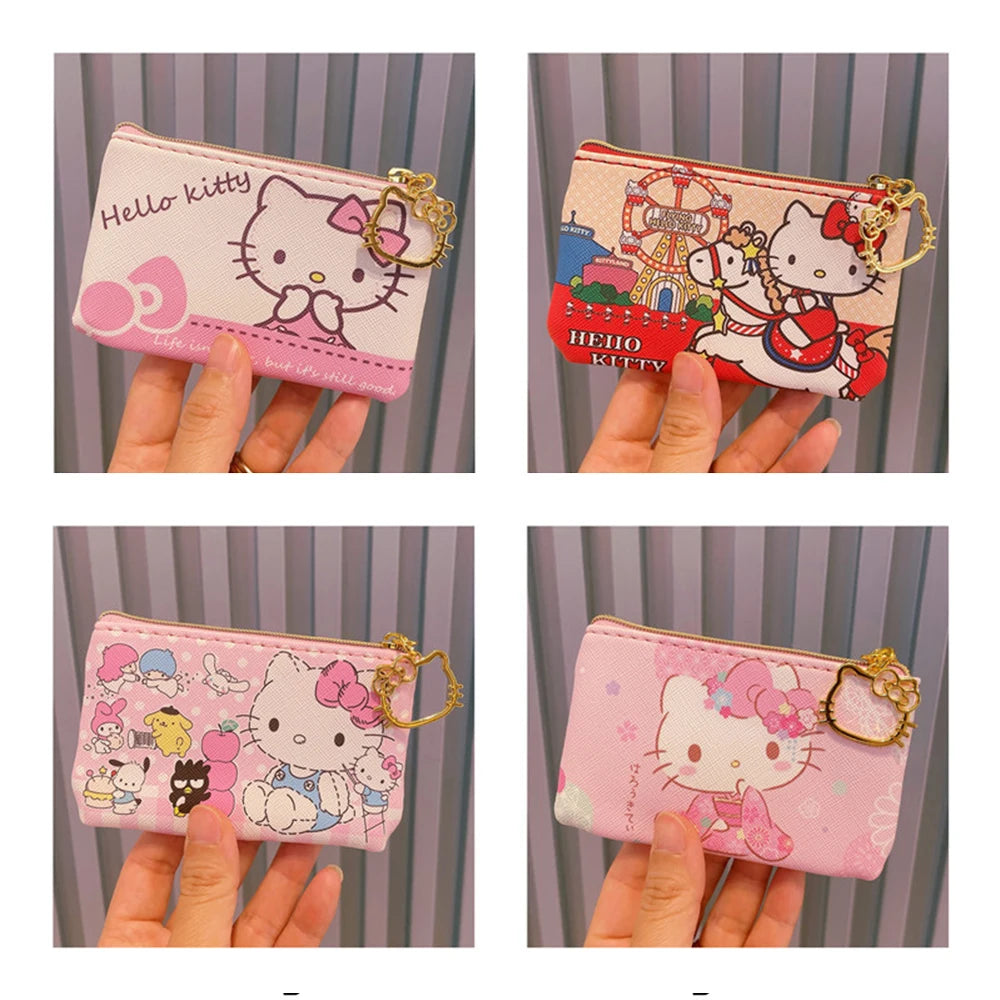 Hello Kitty Cartoon Coin Pouch Purse Creative Small Wallet My Melody Bags girls purse Kawaii Wallet Kid Purses