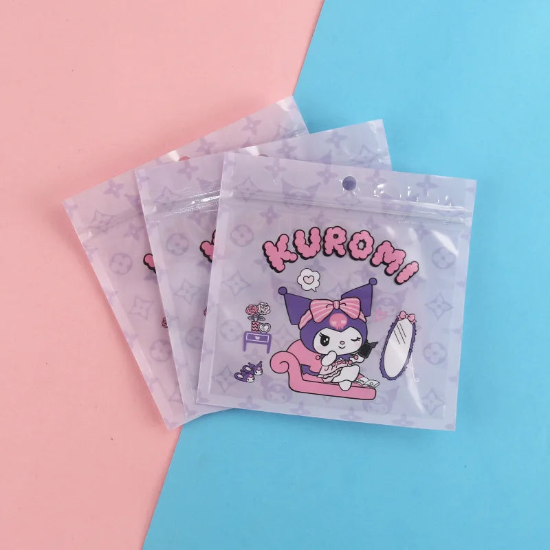 hello kitty my melody cartoon kuromi ziplock bag candy snack packaging bag storage sealed bag gift wholesale