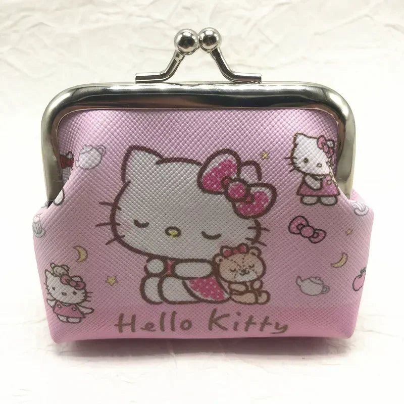 Hello Kitty Cartoon Coin Pouch Purse Creative Small Wallet My Melody Bags girls purse Kawaii Wallet Kid Purses