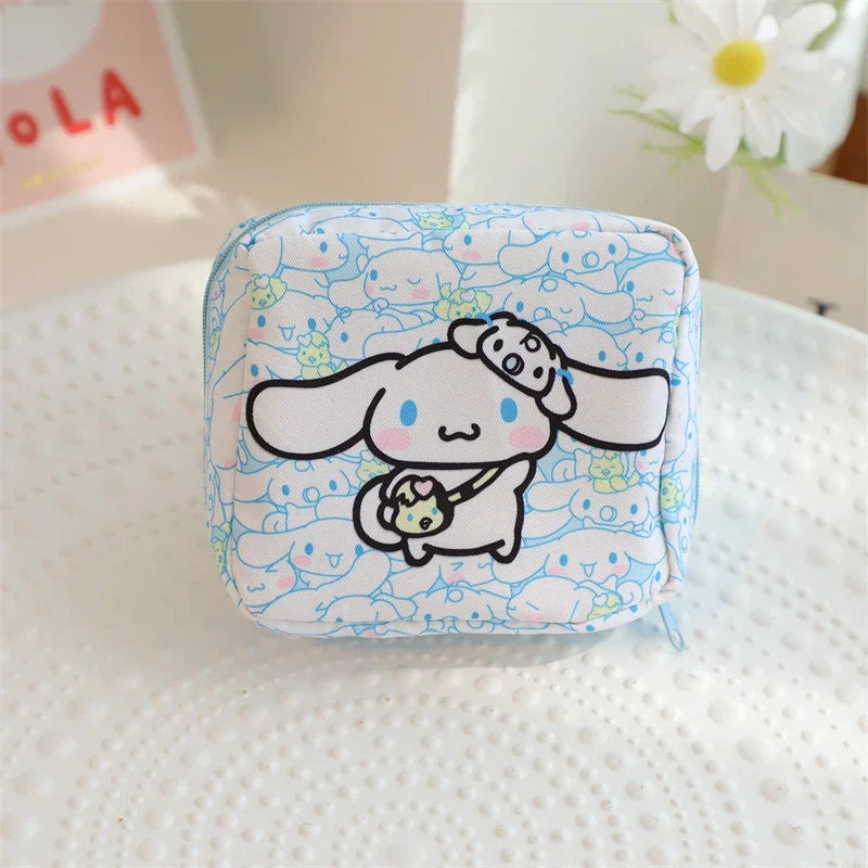 Hello Kitty Coin Purse Cute Anime Cartoon Kuromi Fashion Sanitary Napkin Bag Charm Bluetooth Earphone Bag Girl & Child Gift