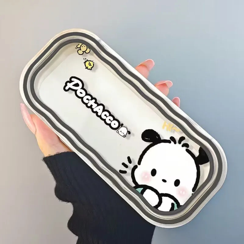 New Hello Kitty Pochacco Cartoon Anime Glasses Case Kawaii Fashion Simple Portable Anti-fall Sunglasses Storage Box