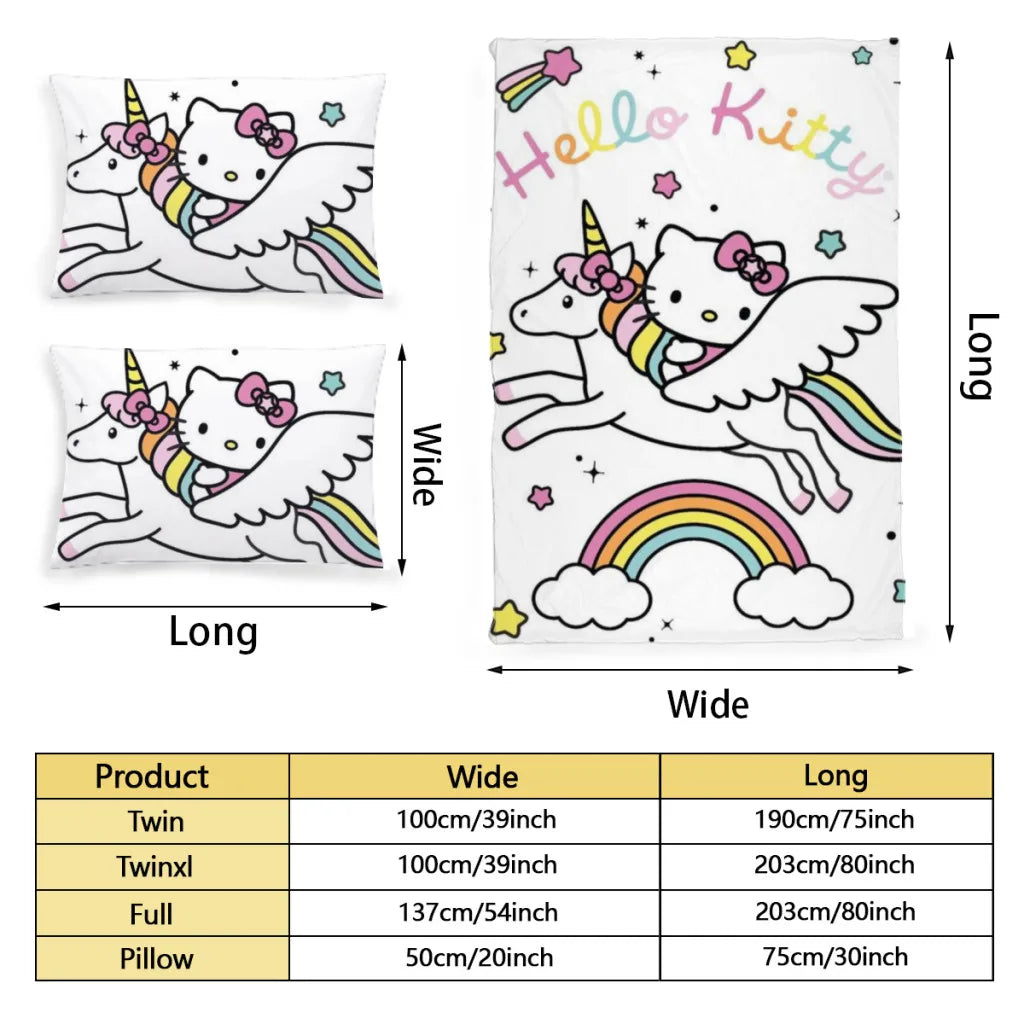 Hello Kitty Single Bed Sheets Set  Complete Case Single Linen Quilt Cover